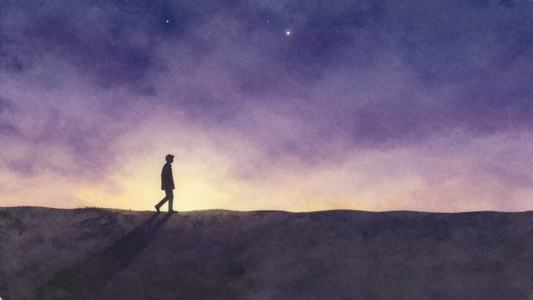 Vibrant watercolor style. Soul music album cover. Night, col...
