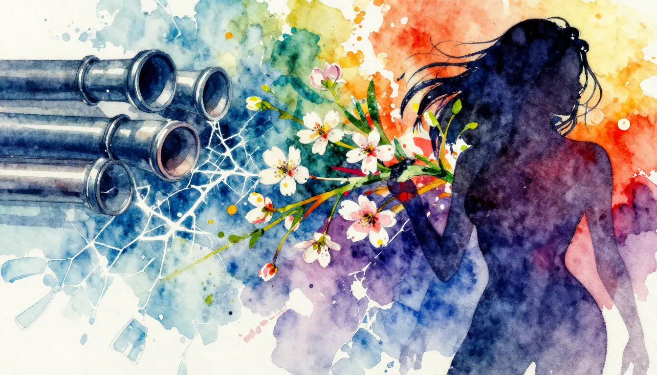 Vibrant watercolor style. Rock album cover: abstract art, wa...