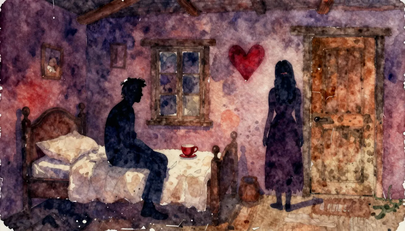 Vibrant watercolor style. Freak folk country album cover, ab...