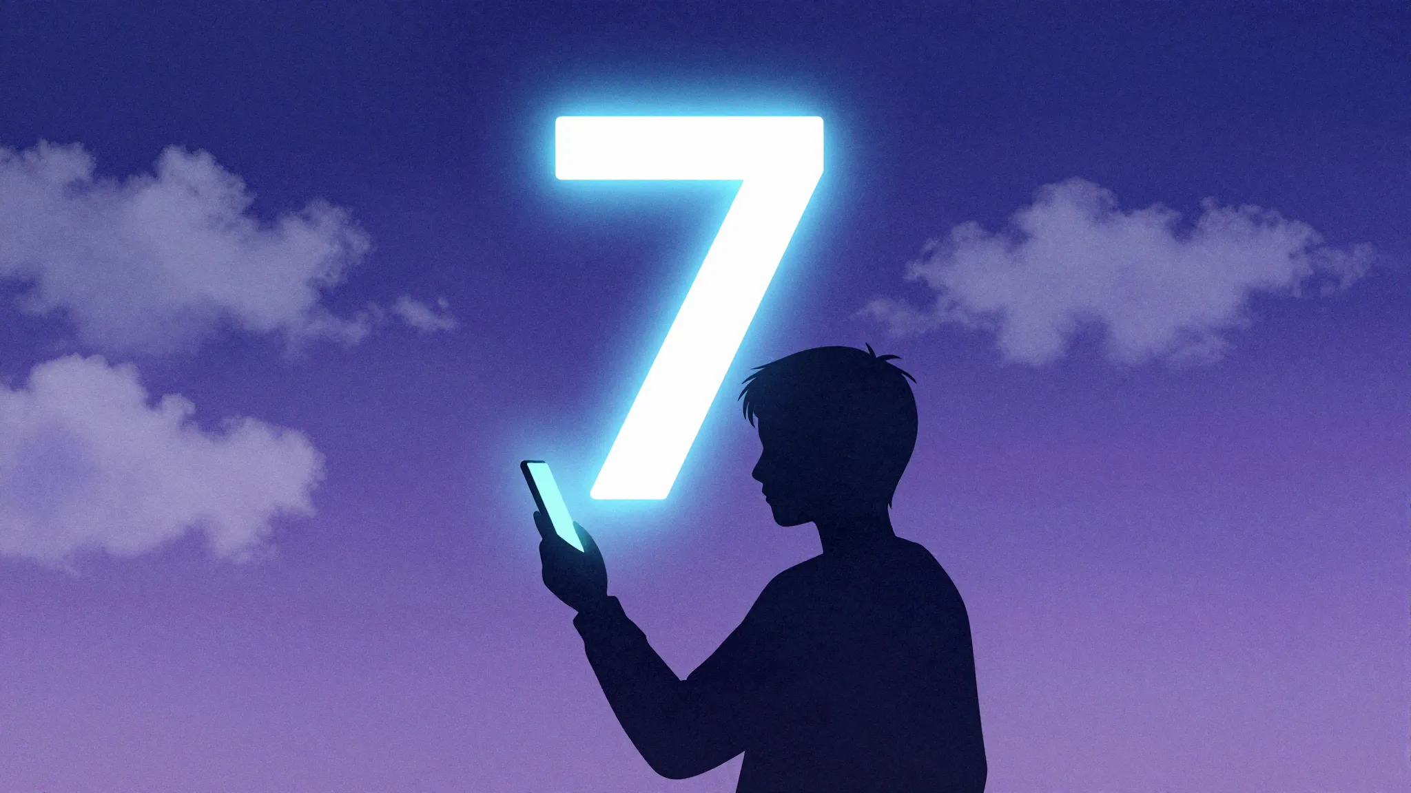 Watercolor style. A silhouette of a person holding a glowing...