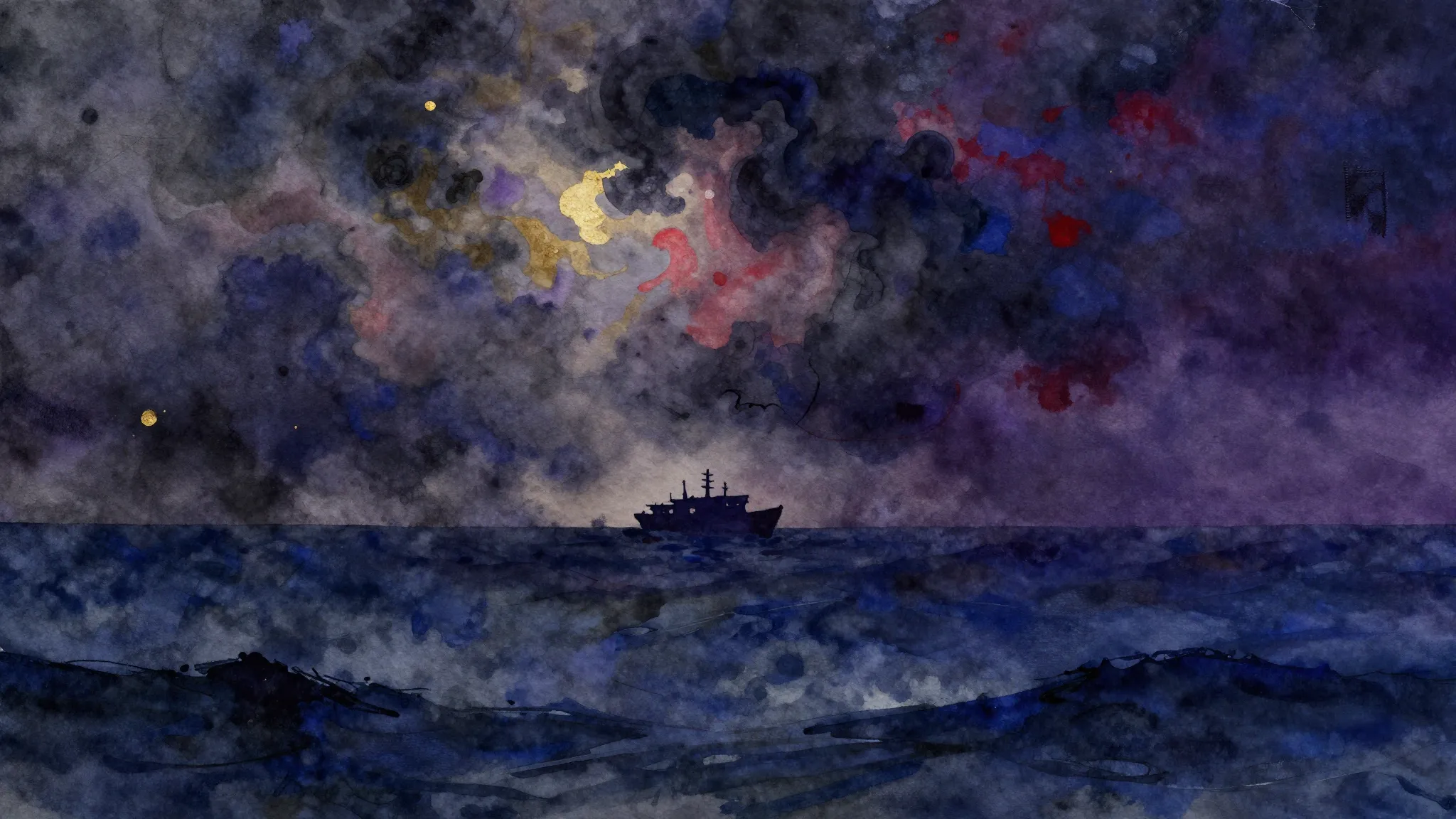 Vibrant watercolor style. Heavy metal trap album cover. Dark...