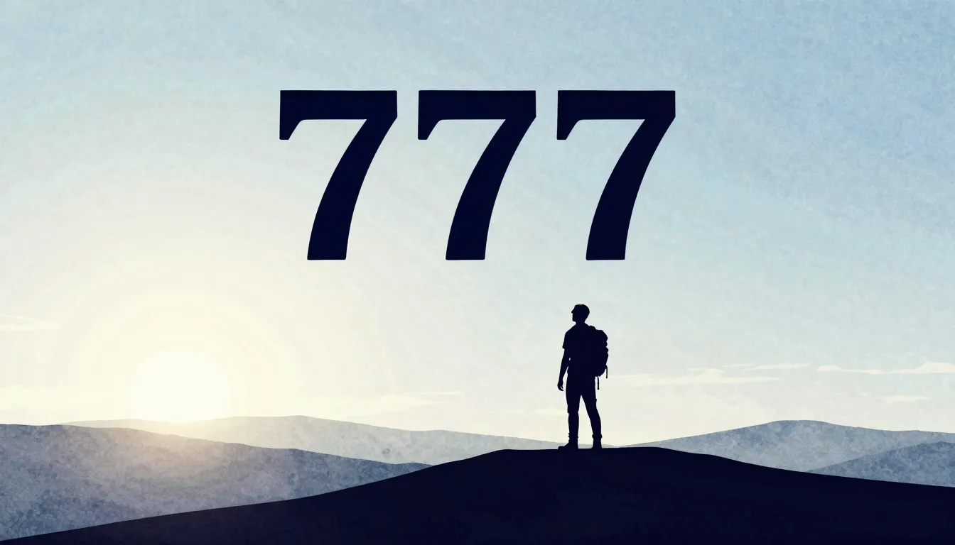 Watercolor style. A dark silhouette of a traveler on a high ...