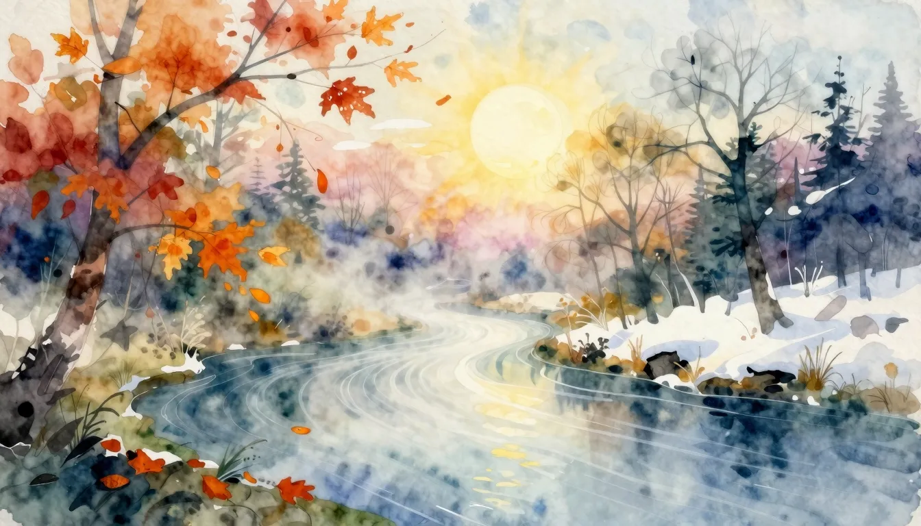 Vibrant watercolor style. Folk song cover art, abstract, eth...