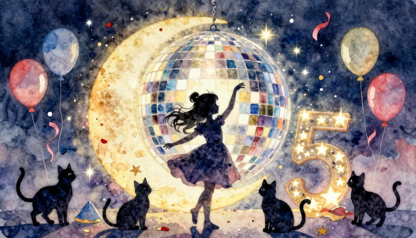 Watercolor style. A magical birthday party for a little girl...