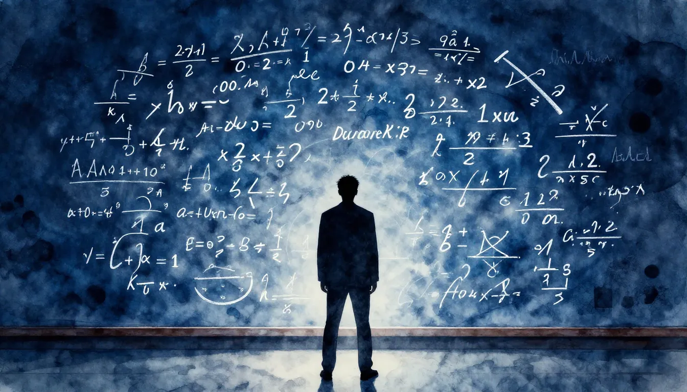 Watercolor style. A silhouette of a person standing in front...