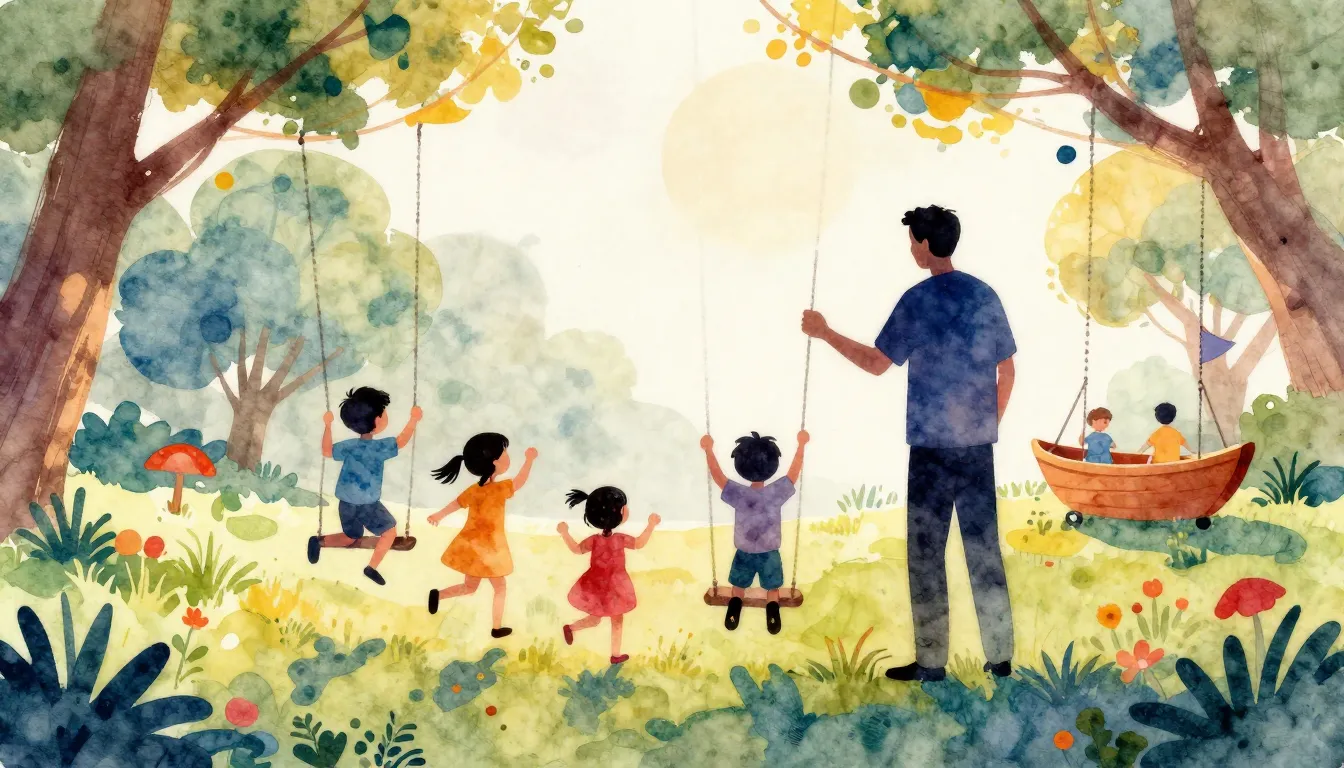 Vibrant watercolor style. Birthday celebration, family, joy,...