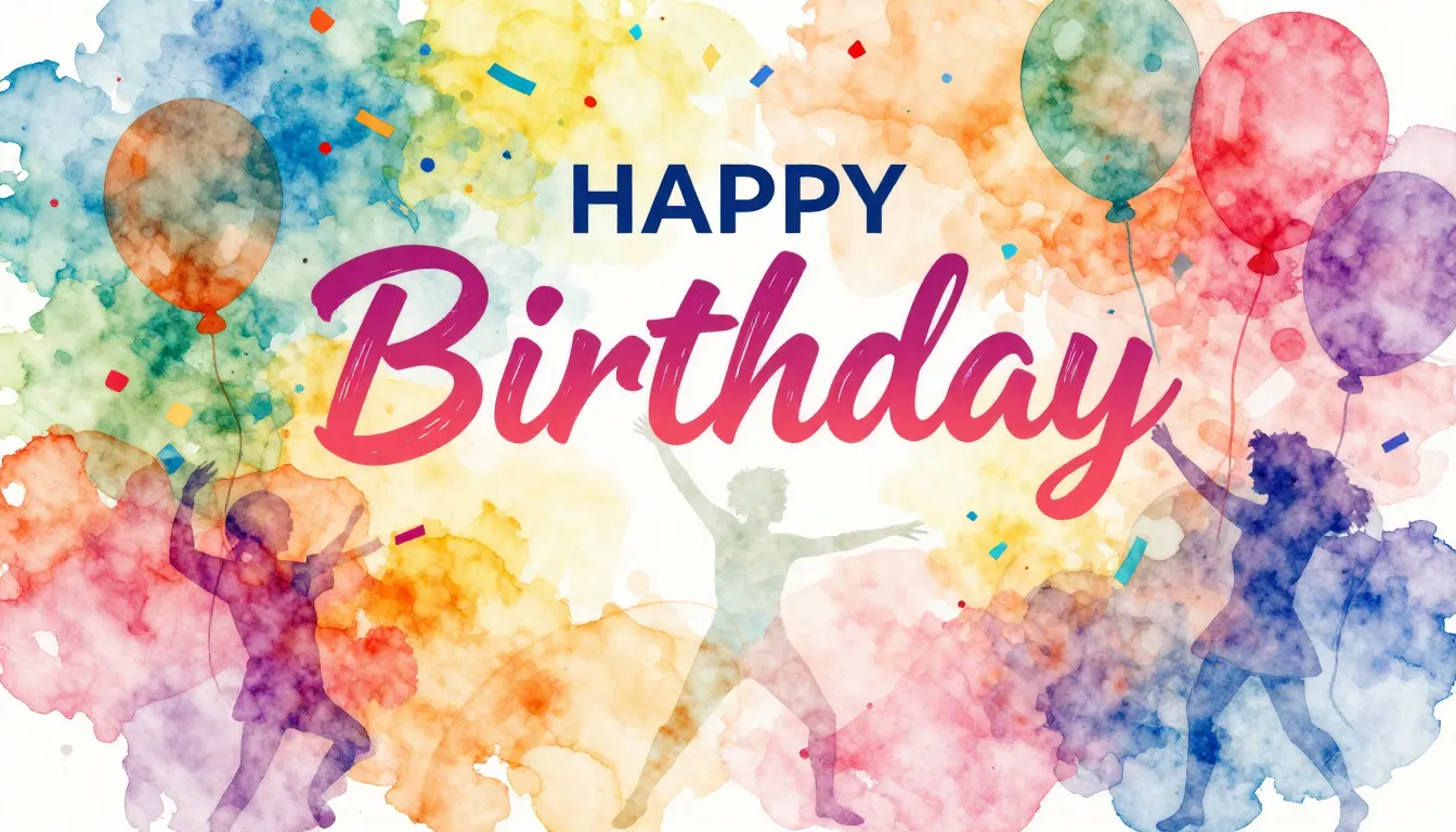 Vibrant watercolor style. Bright, festive, dance-pop album c...