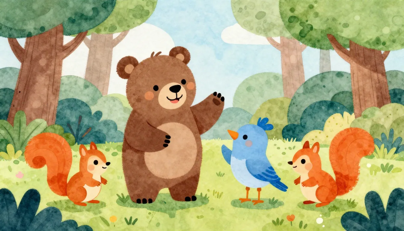 Vibrant watercolor style. A vibrant, cheerful illustration f...