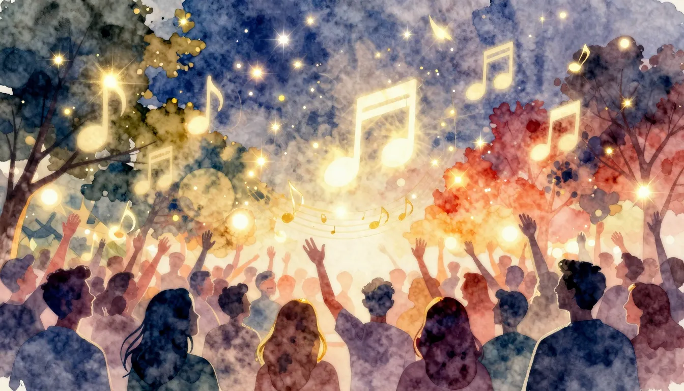 Watercolor style. Abstract festive background with glowing g...