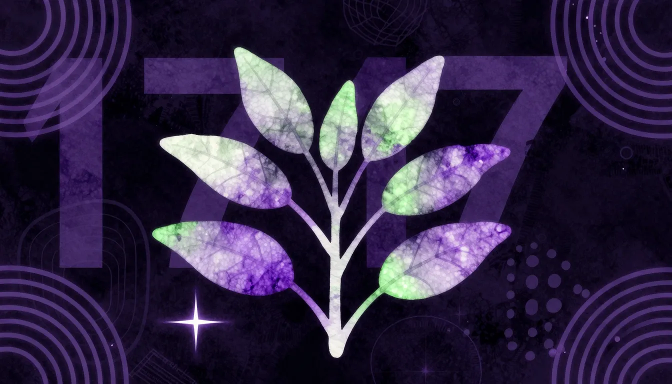 Watercolor style. A stylized silhouette of a sage plant with...