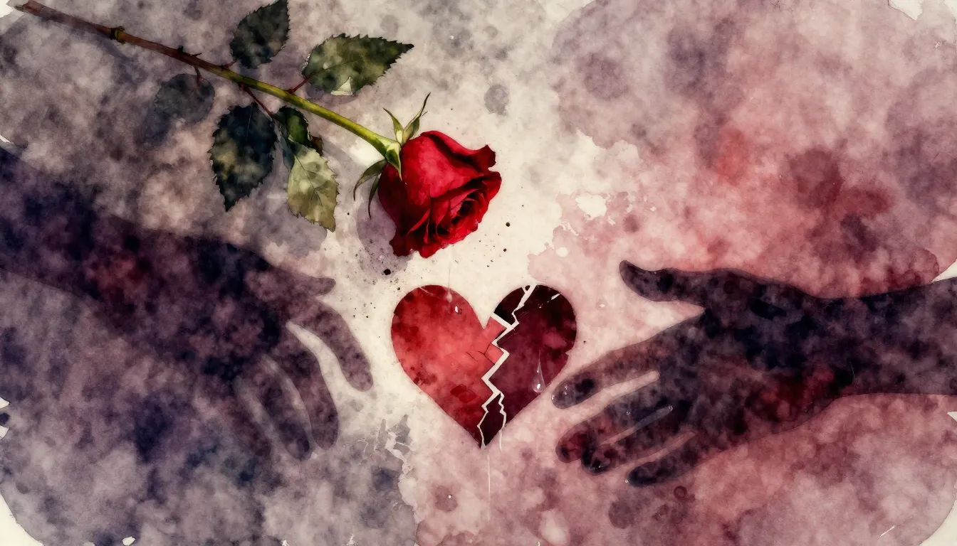 Vibrant watercolor style. Rap album cover, abstract, dark, m...