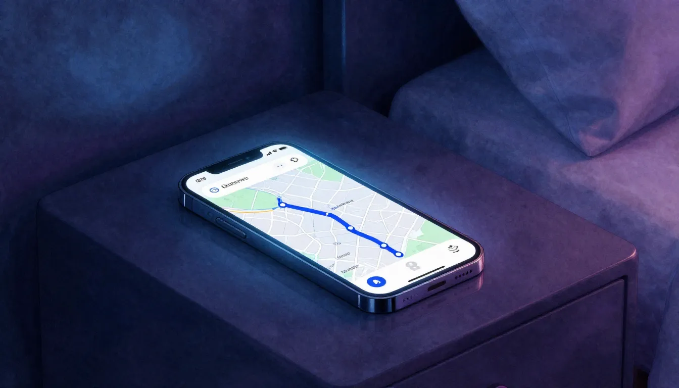 Watercolor style. A lonely glowing smartphone screen on a ni...