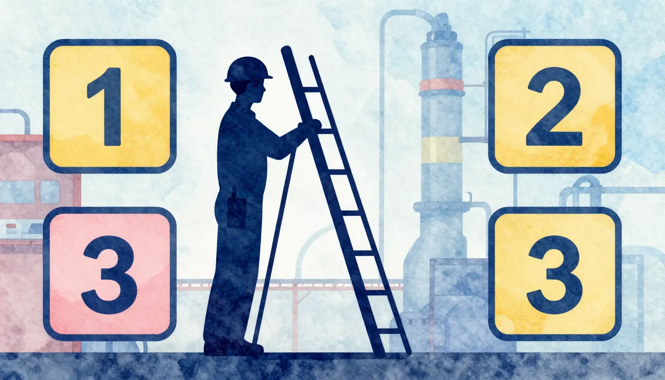 Watercolor style. A stylized silhouette of a worker near a l...