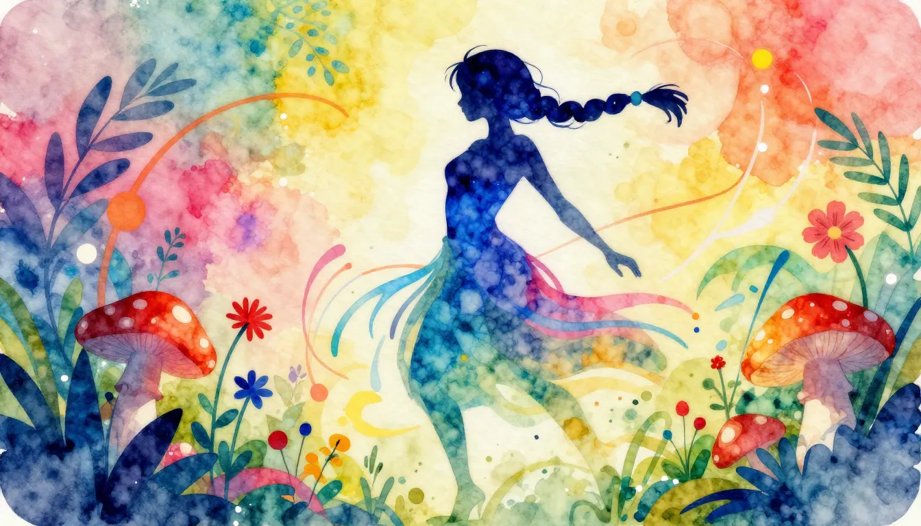 Vibrant watercolor style. Vibrant, abstract dance music cove...