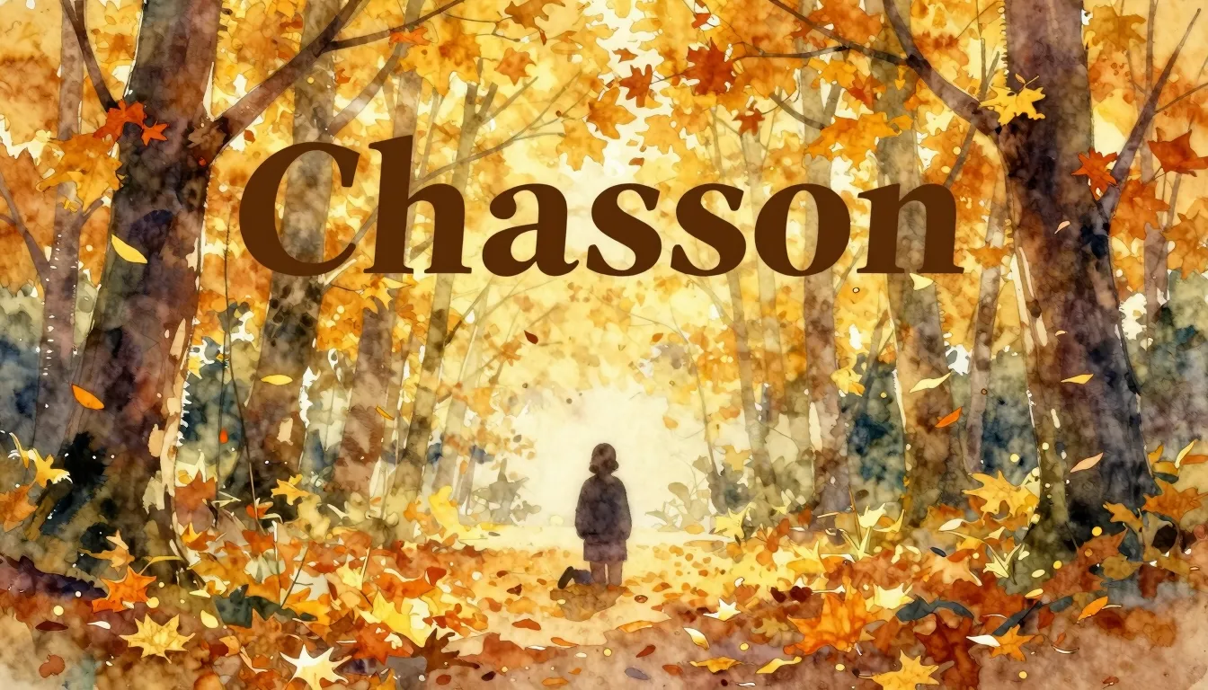 Vibrant watercolor style. Chanson album cover: Golden autumn...
