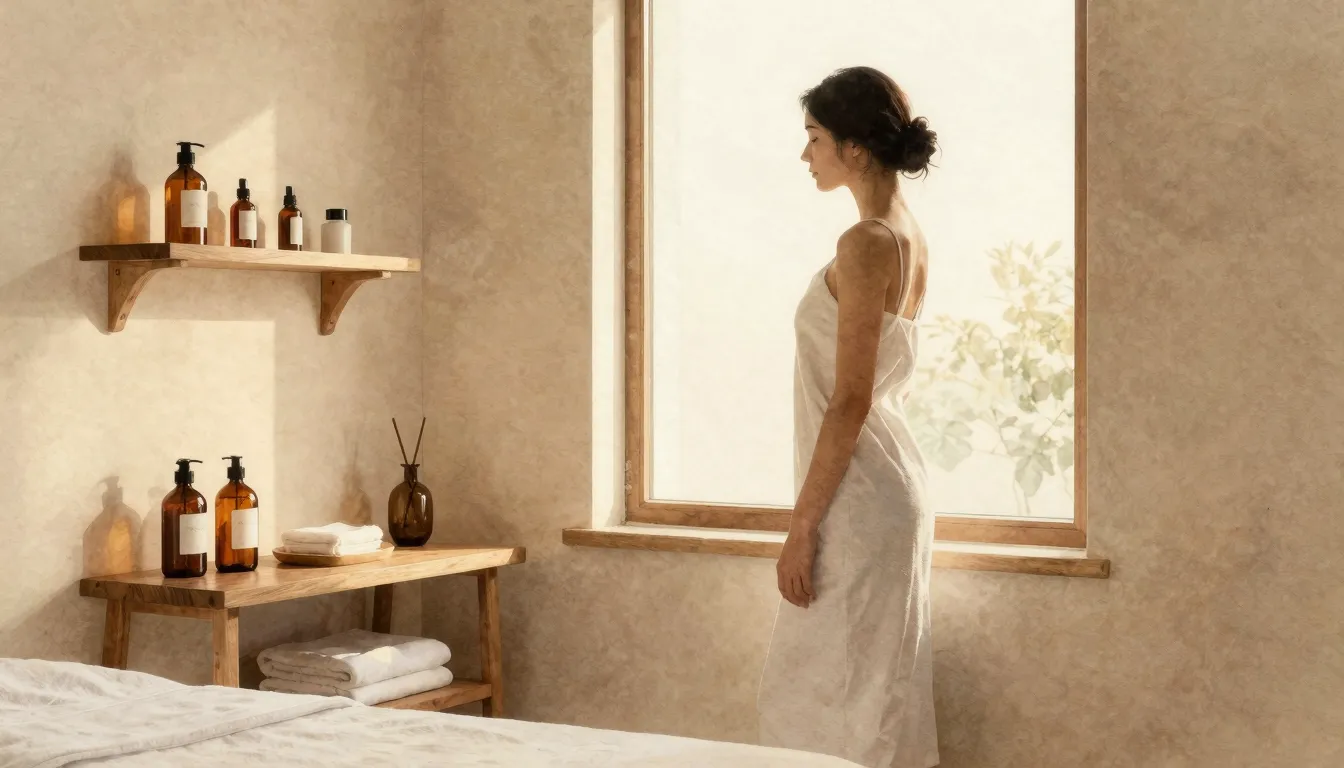 Watercolor style. A silhouette of a graceful woman standing ...