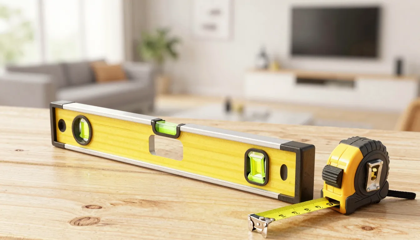 Watercolor style. Close-up of professional construction tool...