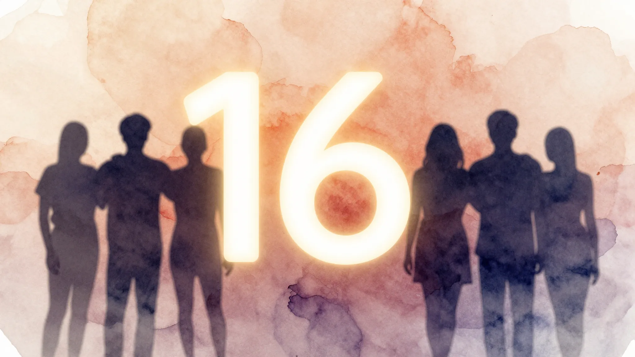 Watercolor style. Silhouettes of a united team standing toge...
