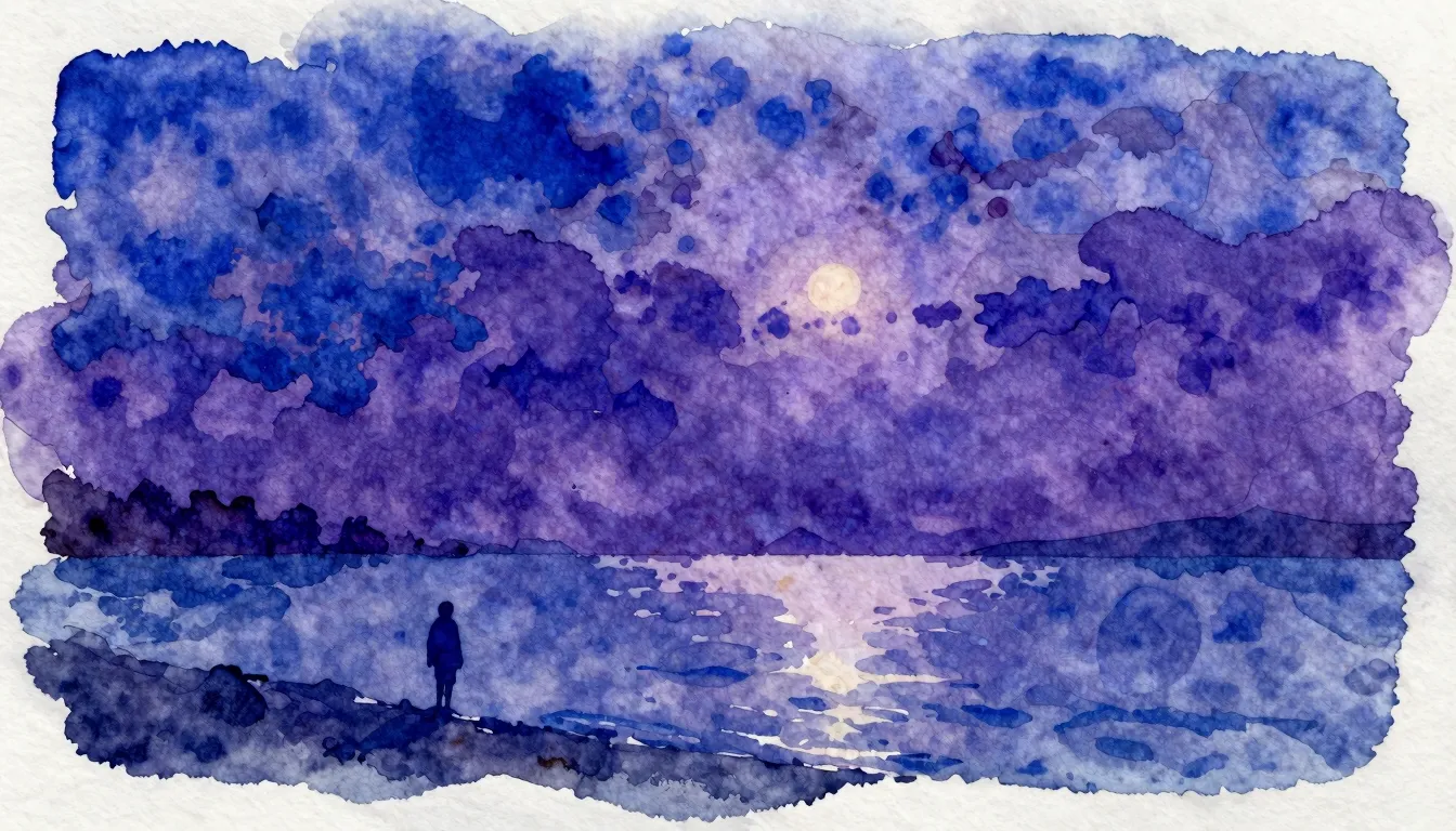 Vibrant watercolor style. Ambient album cover: abstract, eth...