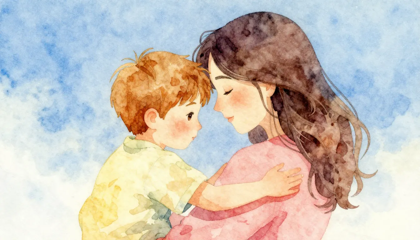 Vibrant watercolor style. "Album cover for a heartfelt, roma...