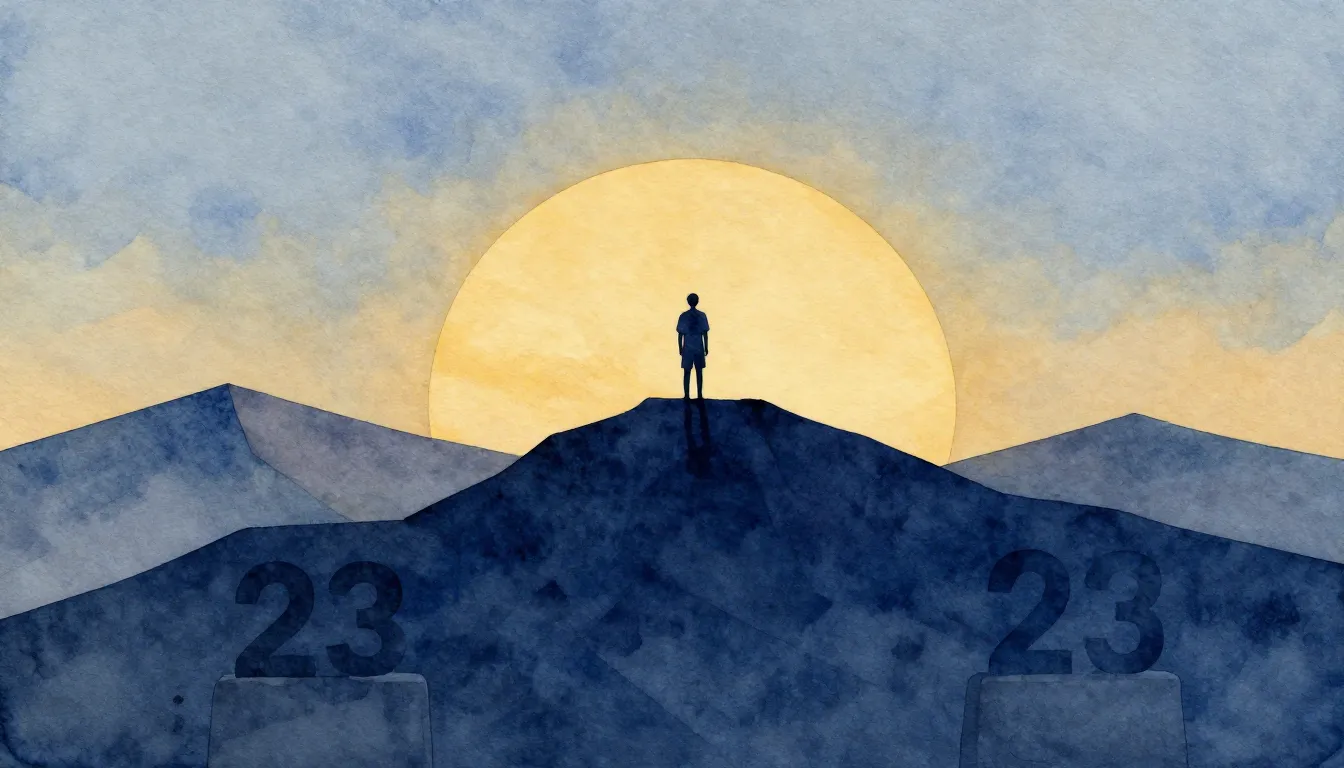 Watercolor style. Minimalist abstract composition with a sil...