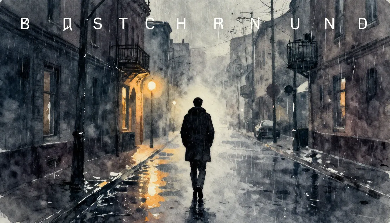 Vibrant watercolor style. Dark, melancholic album cover for ...