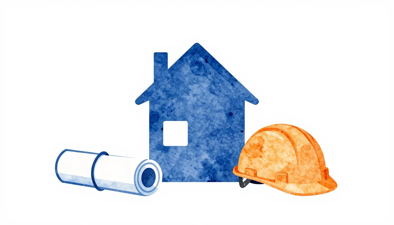 Watercolor style. Minimalist vector illustration of a house ...