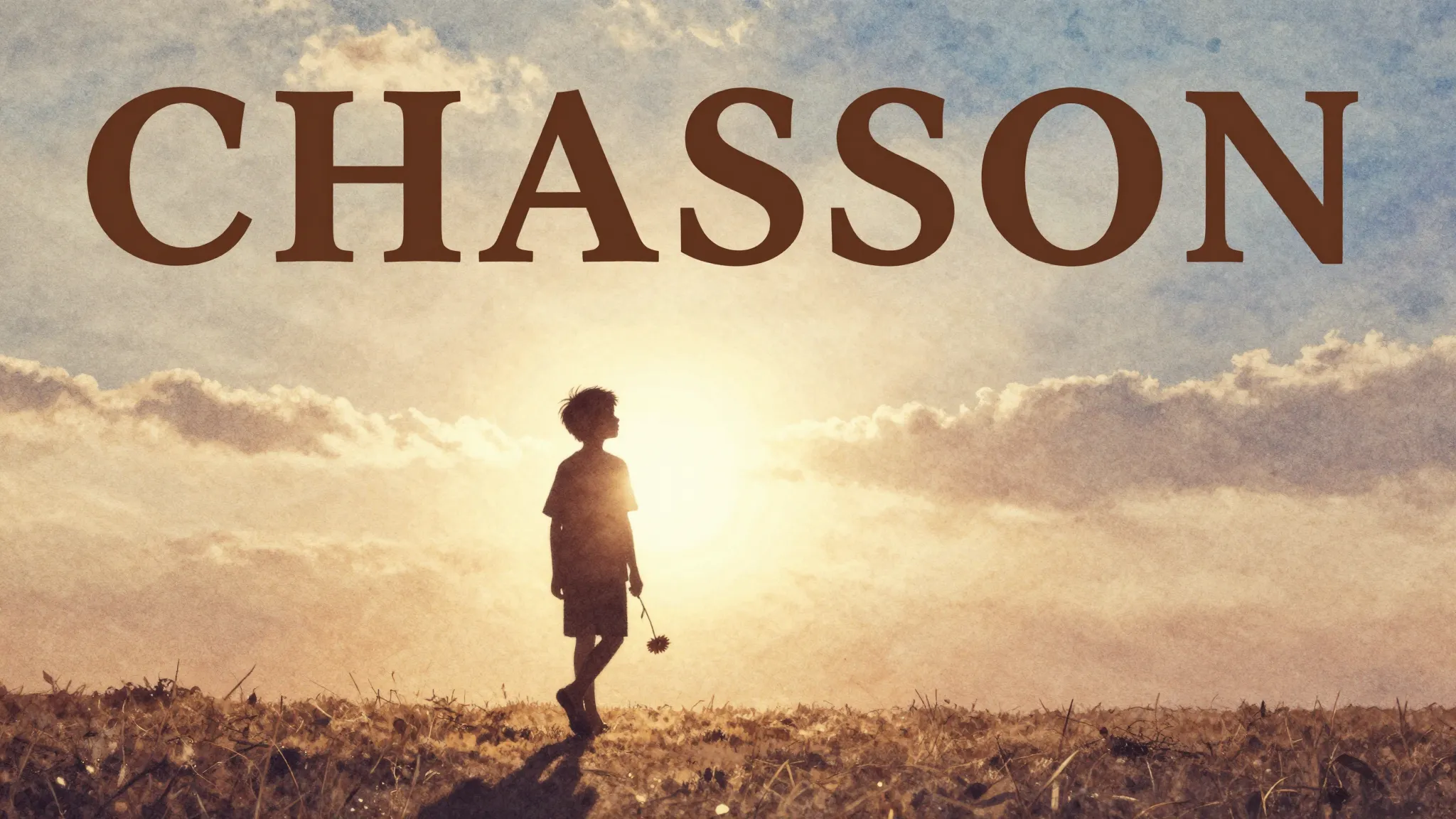 Vibrant watercolor style. Chanson album cover: A silhouette ...