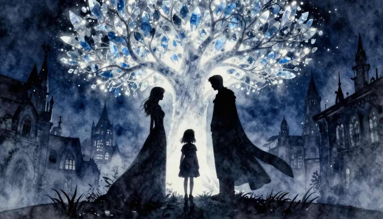 Watercolor style. Silhouettes of a tall mentor and a young g...