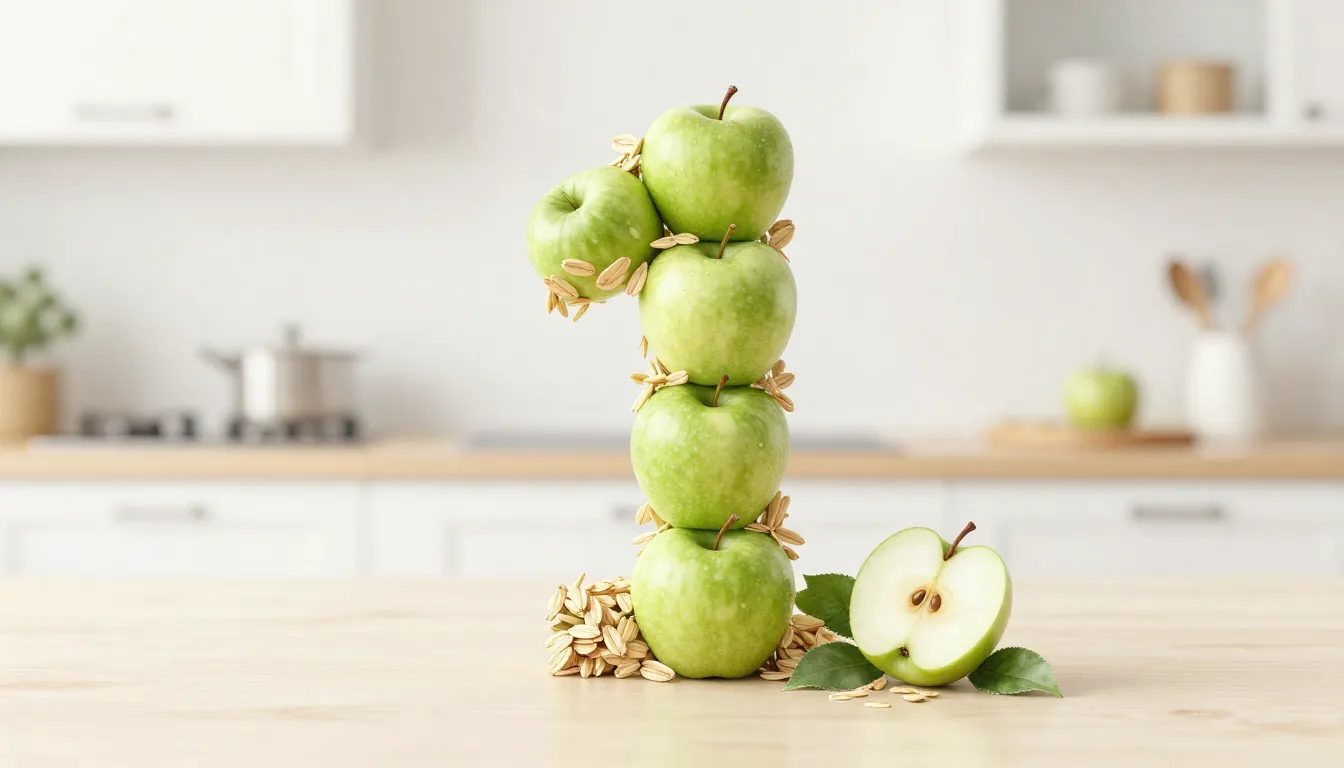 Watercolor style. Minimalist 3D number 1 made of fresh green...