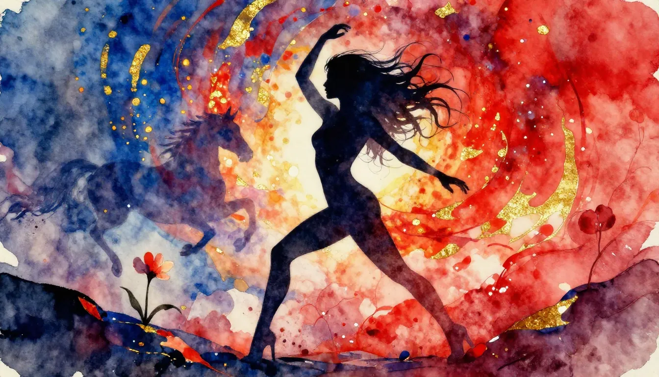 Vibrant watercolor style. Dynamic, vibrant album cover for a...