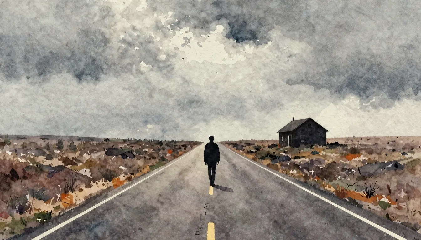 Vibrant watercolor style. Alternative album cover: desolate ...