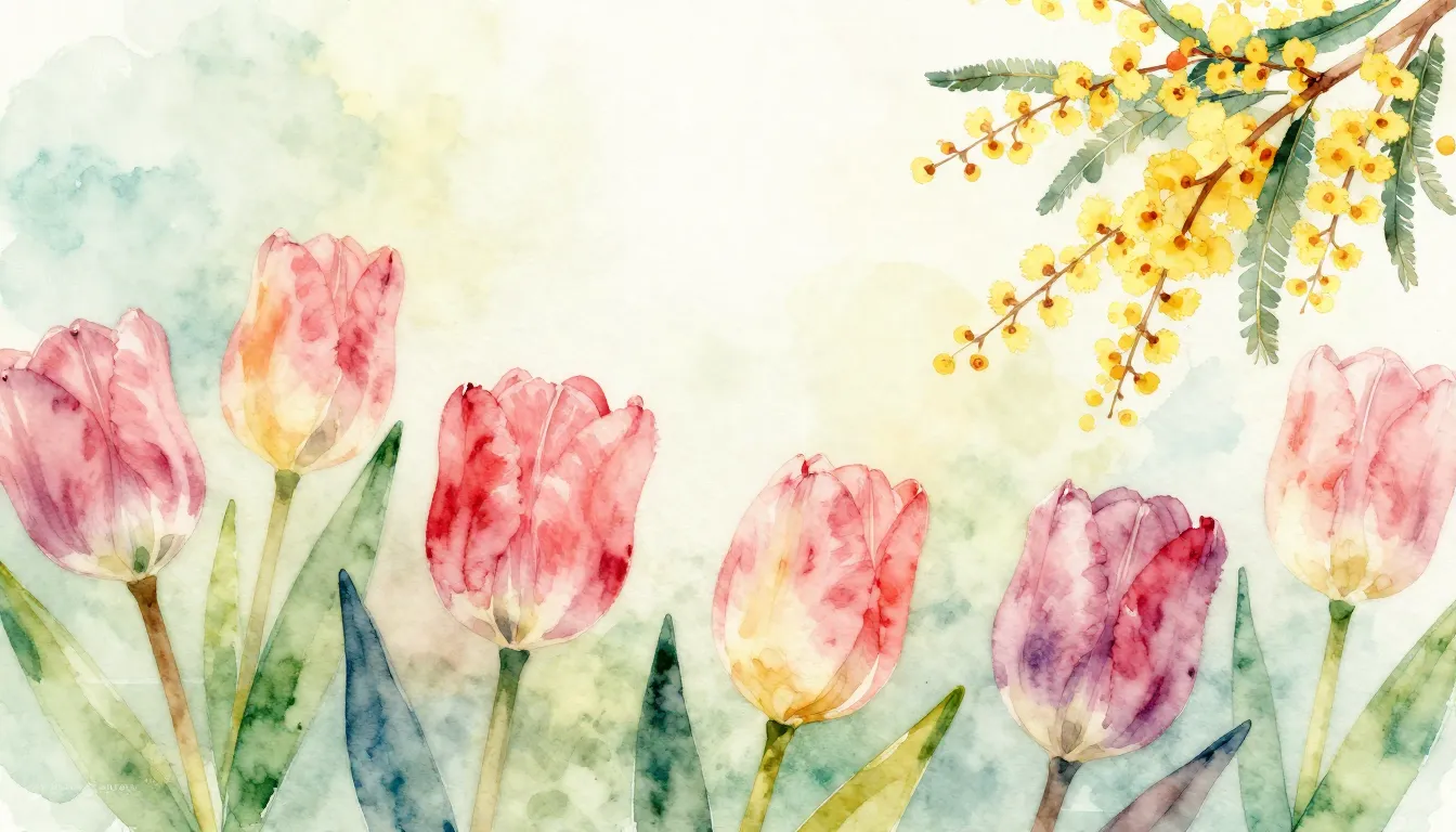Watercolor style. Abstract spring background with blooming t...