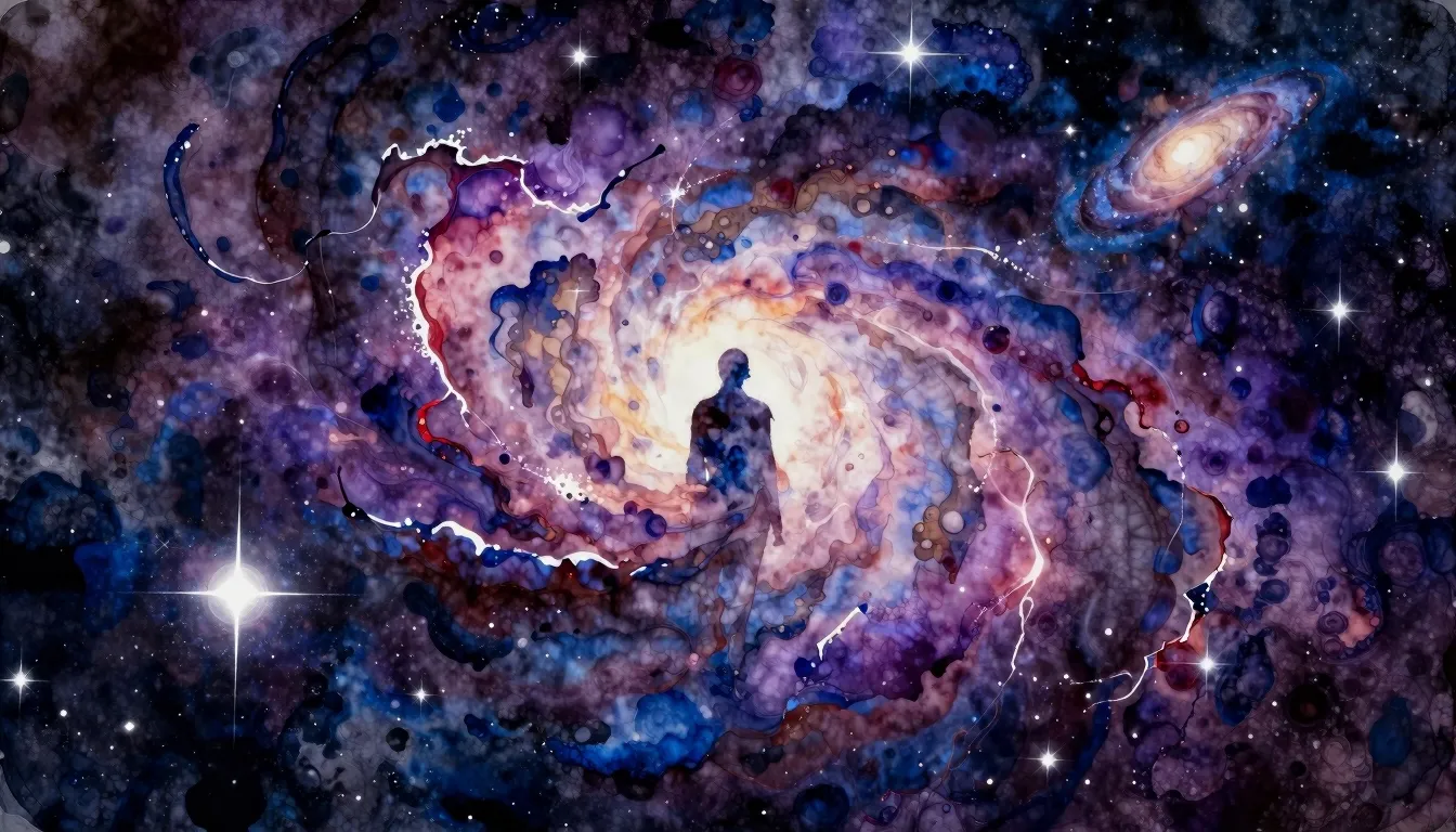 Vibrant watercolor style. Heavy metal trap album cover. Dark...