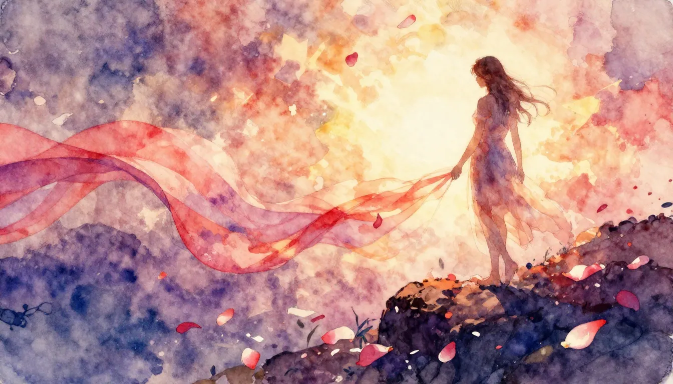 Vibrant watercolor style. Rock album cover. Abstract, warm, ...