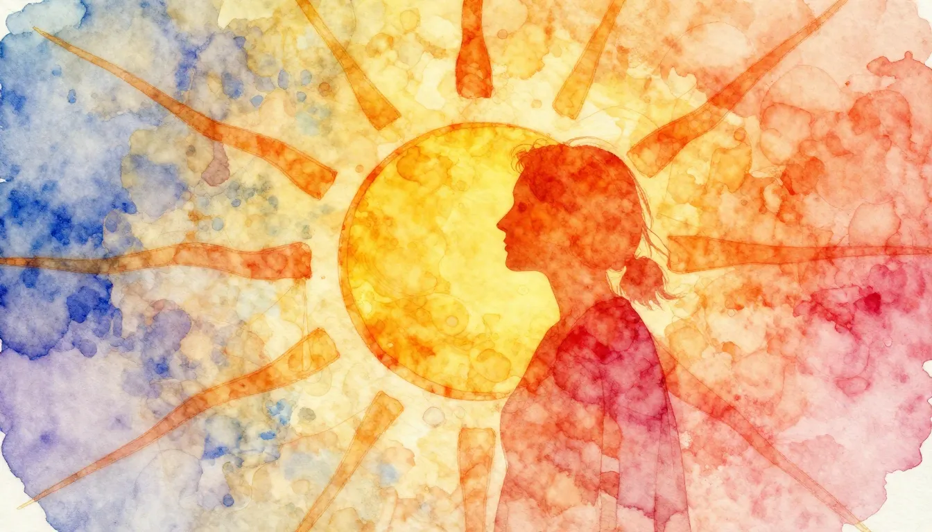 Vibrant watercolor style. A vibrant, abstract cover art for ...