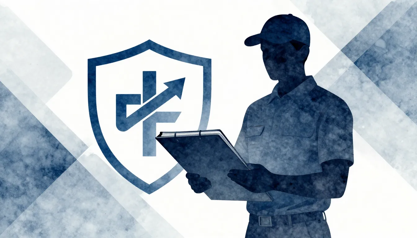 Watercolor style. Silhouette of a professional courier holdi...