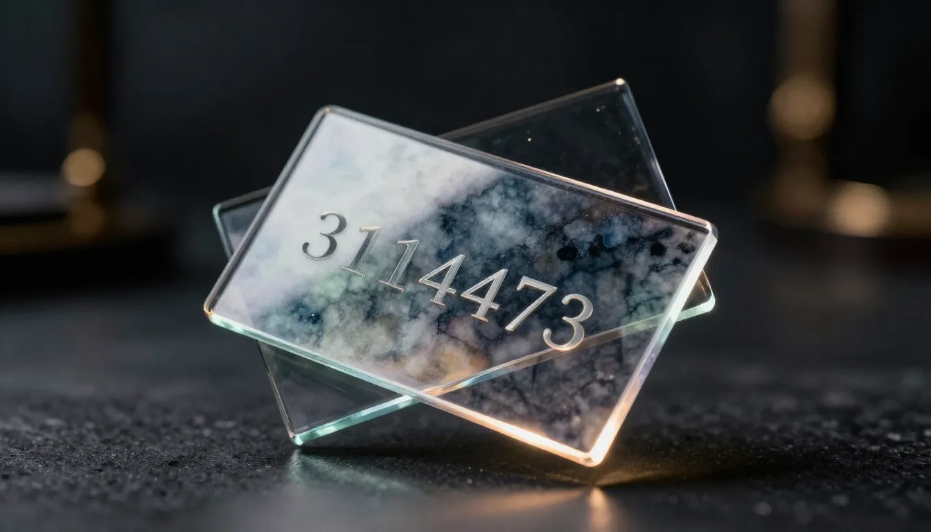 Watercolor style. Luxury double-sided glass business card fl...