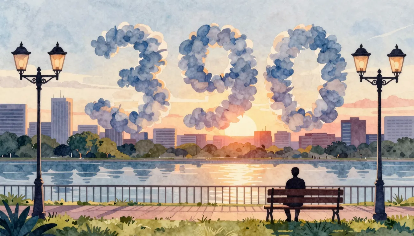 Watercolor style. A stylized illustration of a cozy city par...