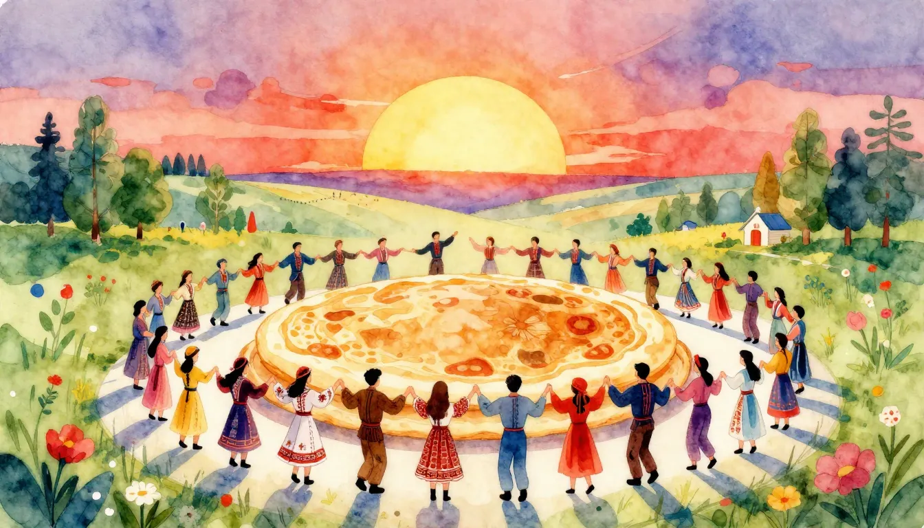 Vibrant watercolor style. Folk song album cover: vibrant spr...