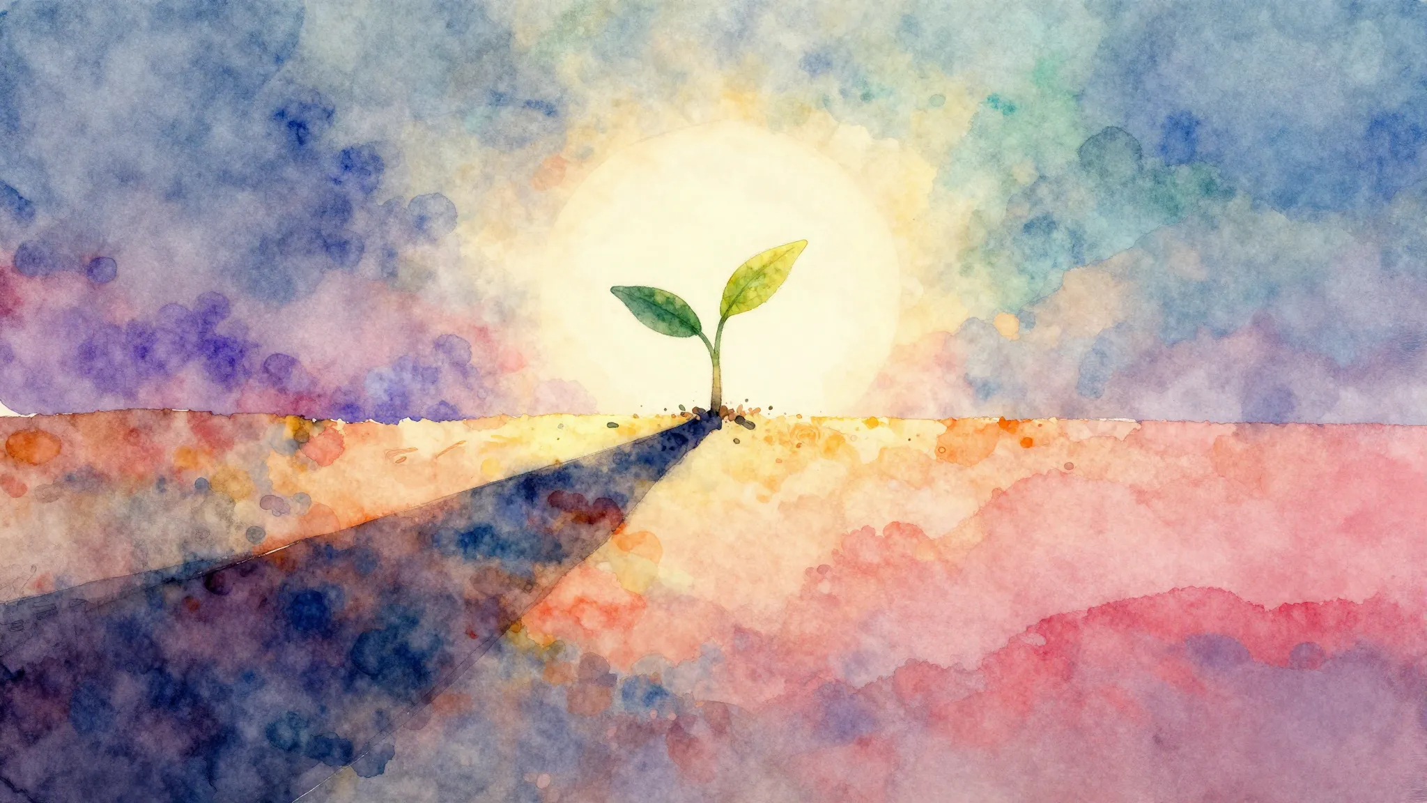 Vibrant watercolor style. Indie album cover: abstract, soft ...