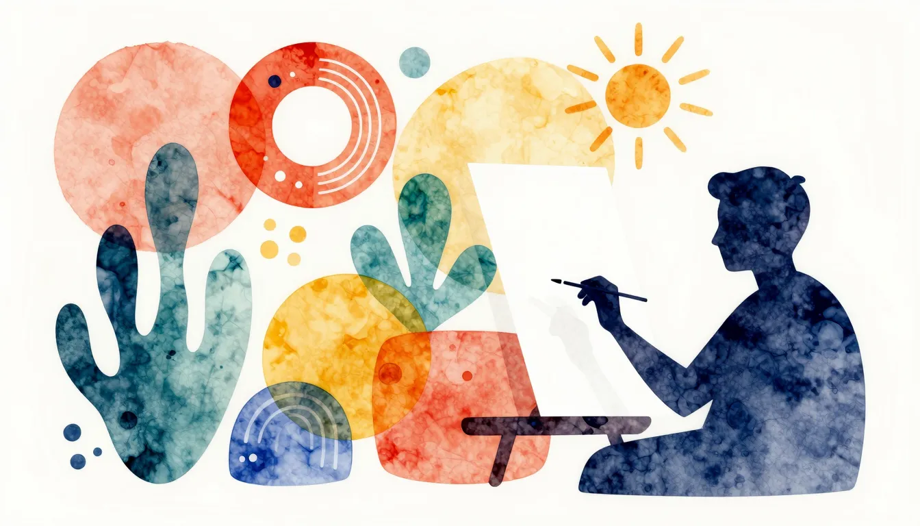 Watercolor style. Abstract composition of colorful paint str...
