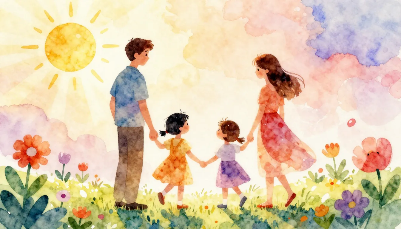 Vibrant watercolor style. Children's song. Birthday celebrat...