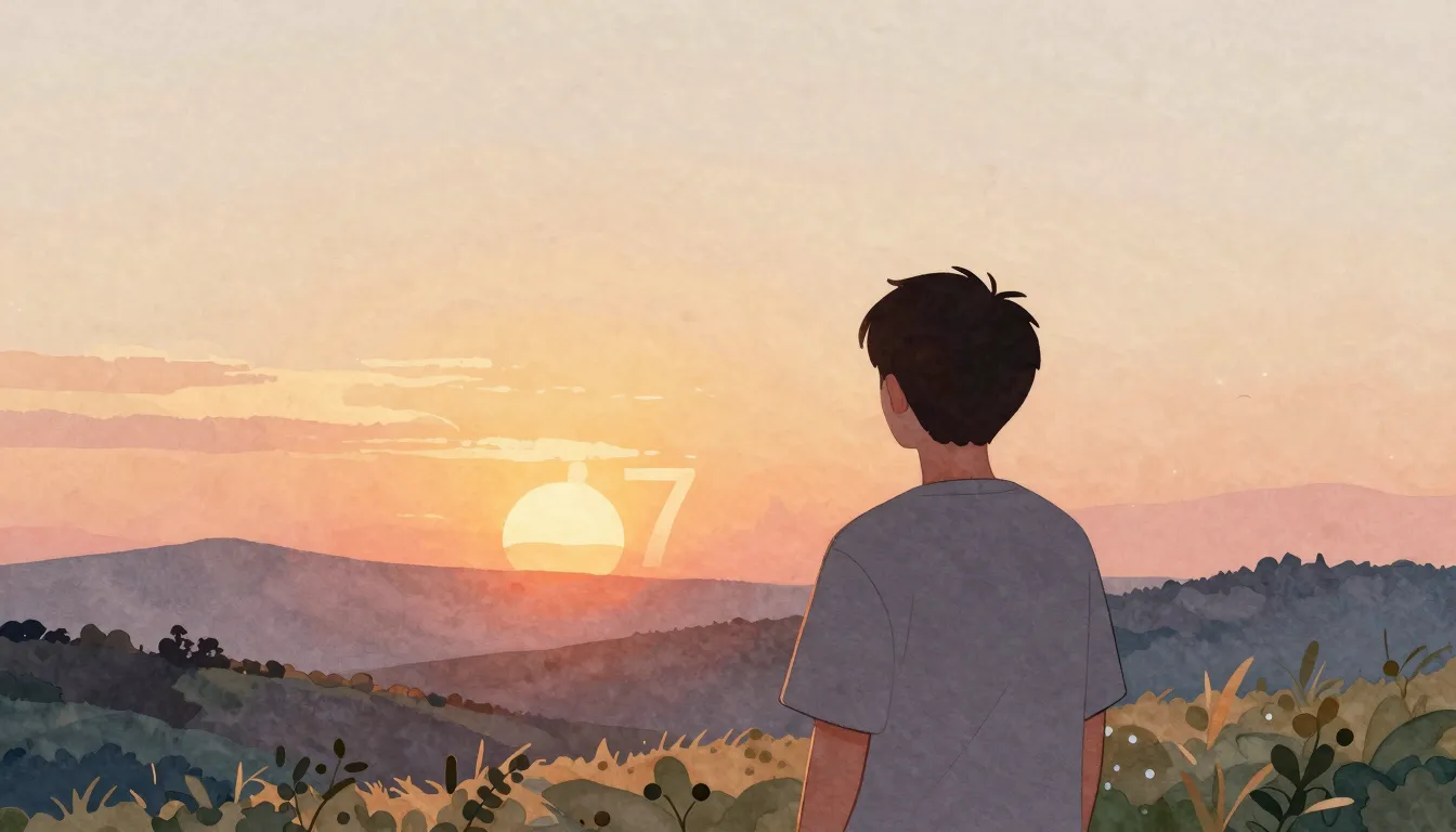 Watercolor style. A stylized, minimalist silhouette of a per...