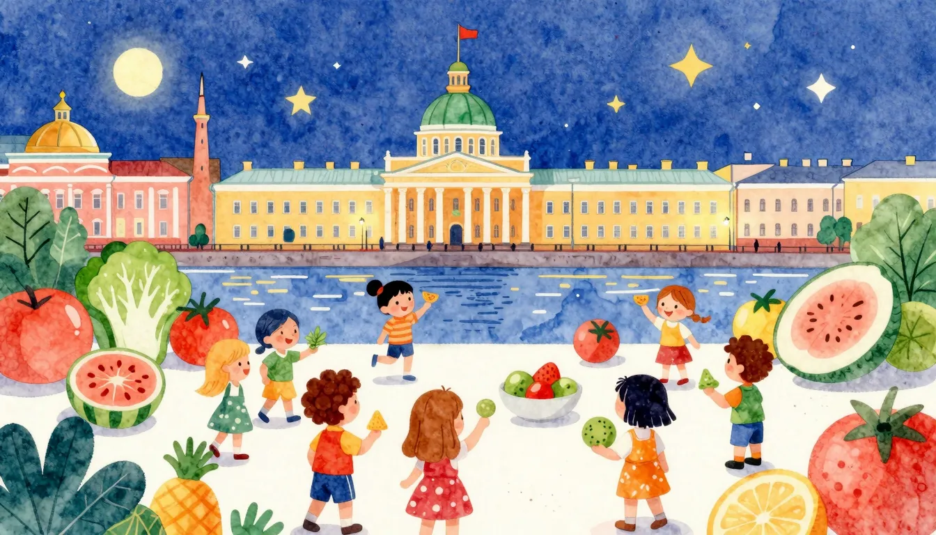 Vibrant watercolor style. Bright, cheerful, modern illustrat...