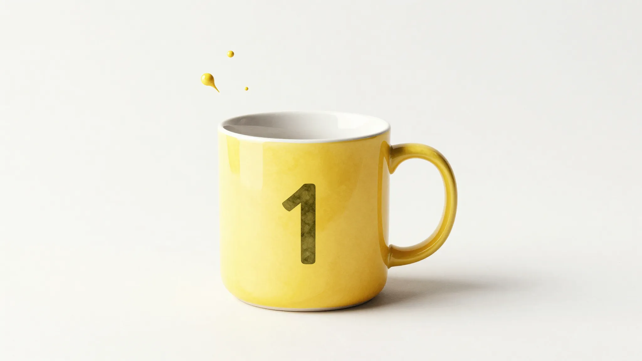 Watercolor style. A minimalist scene with a bright yellow mu...