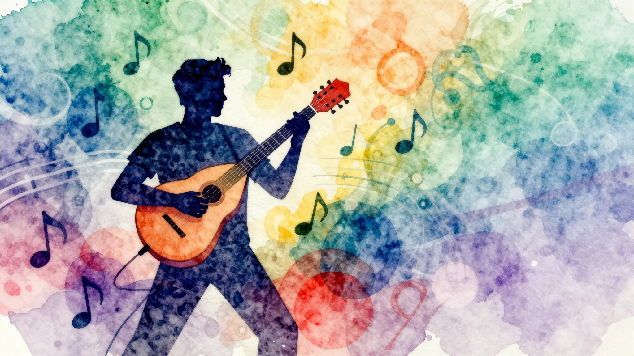 Vibrant watercolor style. Genre: "Italo Disco"

Prompt: "Ita...