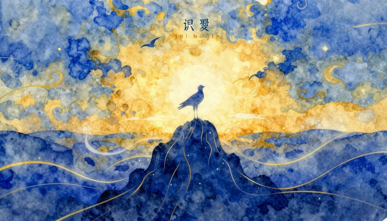 Vibrant watercolor style. Rock ballad album cover. Soaring b...