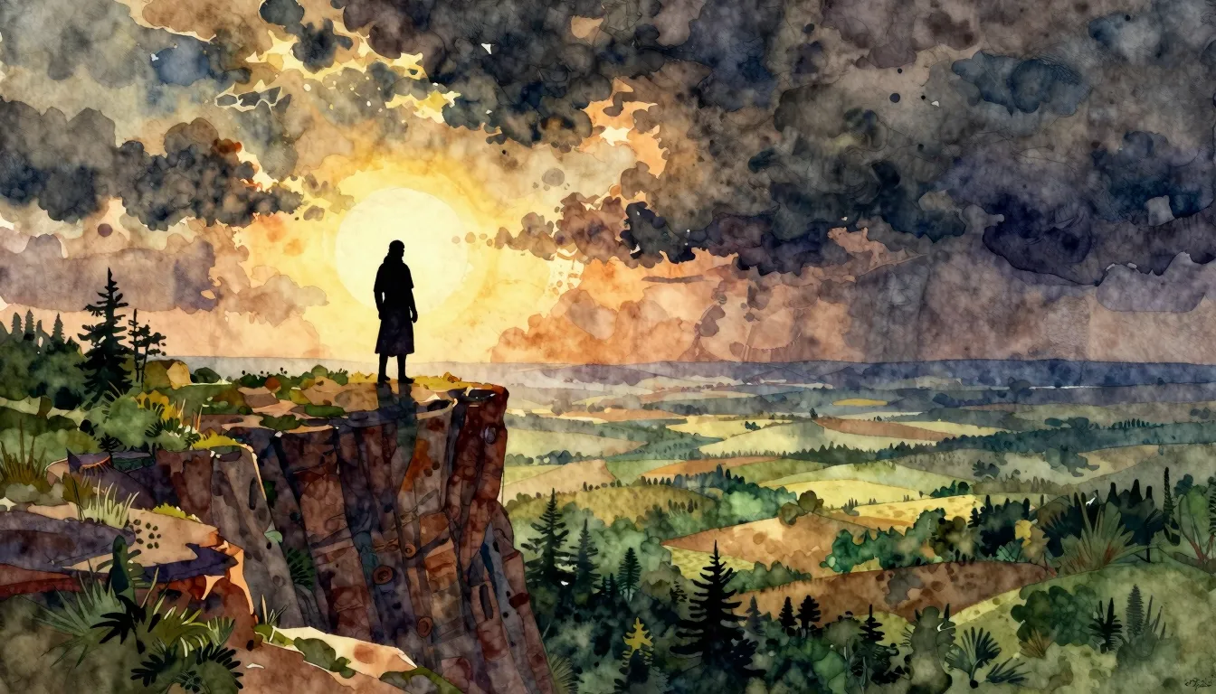Vibrant watercolor style. A powerful, majestic folk album co...