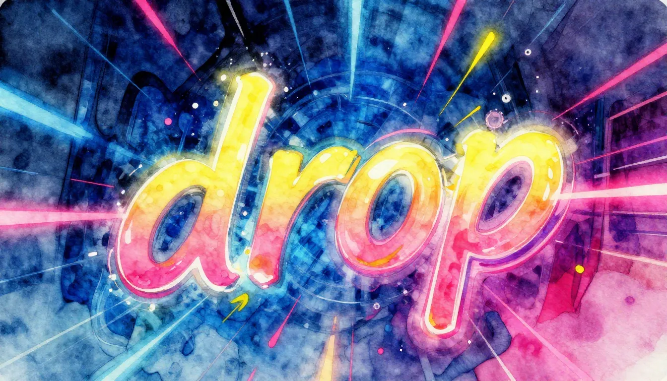 Vibrant watercolor style. Drum & Bass album cover. Abstract,...